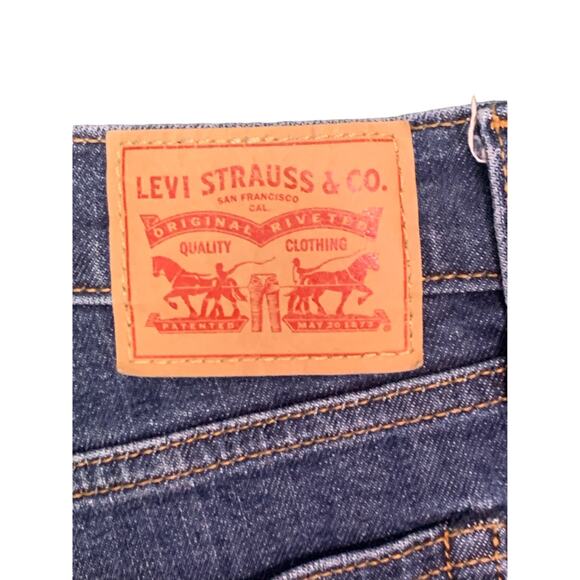 Levi’s Wedgie Skinny Raw Hem Cropped sz 32 Stretch Highrise - Picture 6 of 10